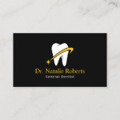 Dentist Gold Star Tooth Logo Beruflich Dental Terminkarte (Vorderseite)