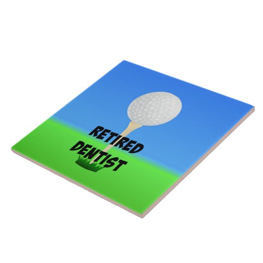 Dentist, Golfball auf Tee, Fliese (Seite)