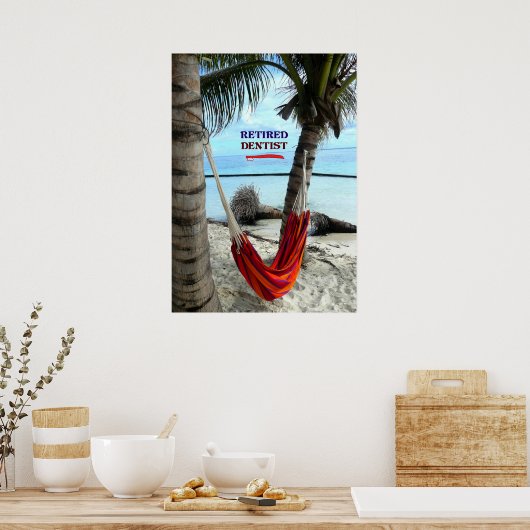 Dentist, Hängematte unter den Palmen Poster (Küche)