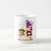 Dentist Happy Hallothanksma Halloween-Erntedank Kaffeetasse (Mittel)