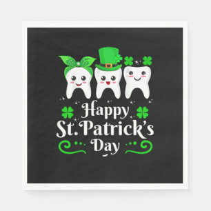 Dentist Happy St Patricks Day Zahnarzt auch Serviette