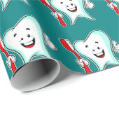 Dentist Happy Tooth Geschenkpapier (Rolleneckpunkt)
