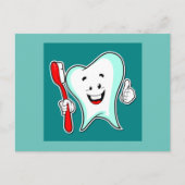 Dentist Happy Tooth Postkarte (Vorderseite)