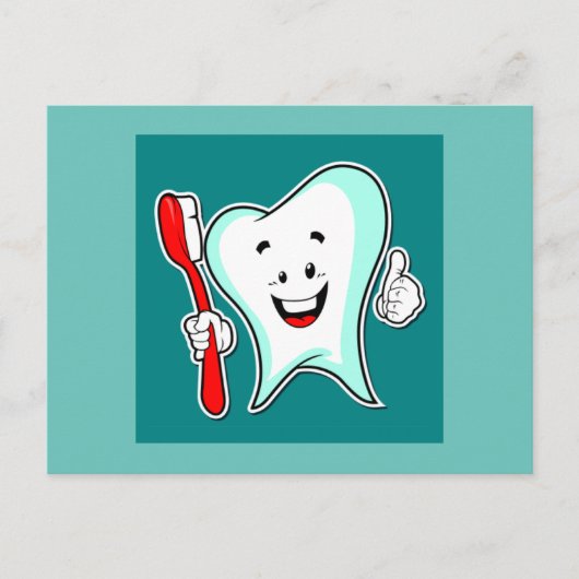 Dentist Happy Tooth Postkarte (Vorderseite)
