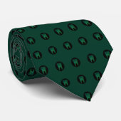Dentist Hunter Green Tooth Dot Pattern Neck Tie Krawatte (Gerollt)
