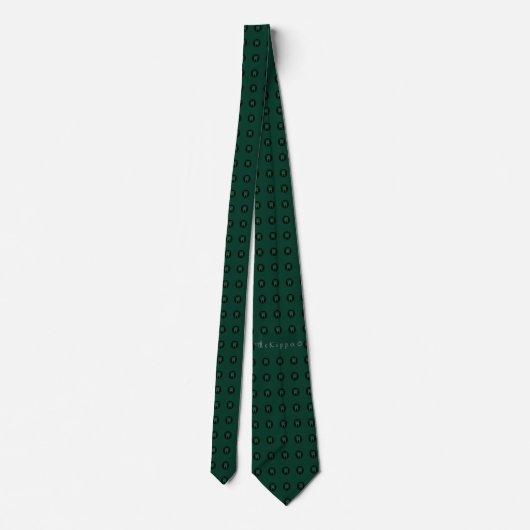 Dentist Hunter Green Tooth Dot Pattern Neck Tie Krawatte (Rückseite)
