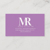 Dentist Hygienic MD Ombre Tooth Logo Business Visitenkarte (Rückseite)