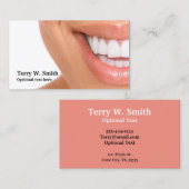 Dentist Hygienic Smile Business Cards Visitenkarte (Vorne/Hinten)