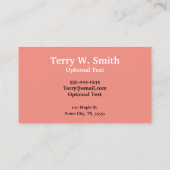 Dentist Hygienic Smile Business Cards Visitenkarte (Rückseite)