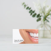 Dentist Hygienic Smile Business Cards Visitenkarte (Stehend Vorderseite)