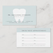 Dentist Light Blue Terminalkarte Visitenkarte (Vorne/Hinten)