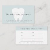 Dentist Light Blue Terminalkarte Visitenkarte (Vorne/Hinten)