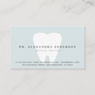 Dentist Light Blue Terminalkarte Visitenkarte