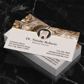 Dentist Luxury Gold Marble Agate Dental Office Terminkarte