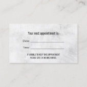 Dentist Marble Tooth Moderne Zahnarzternennung Terminkarte (Rückseite)