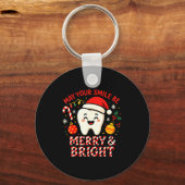 Dentist Merry Christmas May Your Smile Be Merry An Schlüsselanhänger (Vorderseite)
