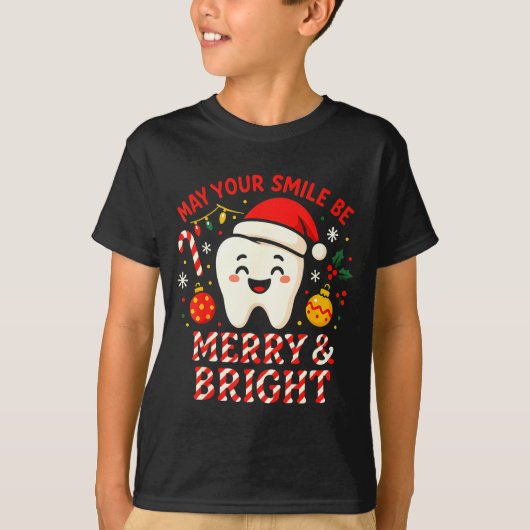 Dentist Merry Christmas May Your Smile Be Merry An T-Shirt (Vorderseite)