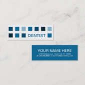 DENTIST (Mod-Quadrate) Mini Visitenkarte (Vorne/Hinten)