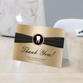 Dentist Modern Gold Dental Office Vielen Dank Dankeskarte
