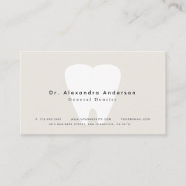 Dentist Modern Light Beige Terminalkarte Visitenkarte
