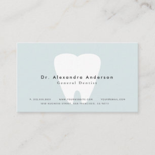 Dentist Modern Light Blue Terminalkarte Visitenkarte