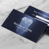 Dentist Navy Blue Glitzer Tooth Metallic Dental Terminkarte
