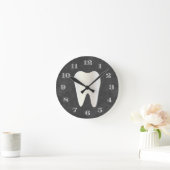 Dentist Office Dental Care White Tooth Chalkboard Runde Wanduhr (Zuhause)