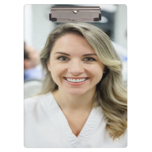 Dentist Photo Customize Personalize Klemmbrett (Vorderseite)