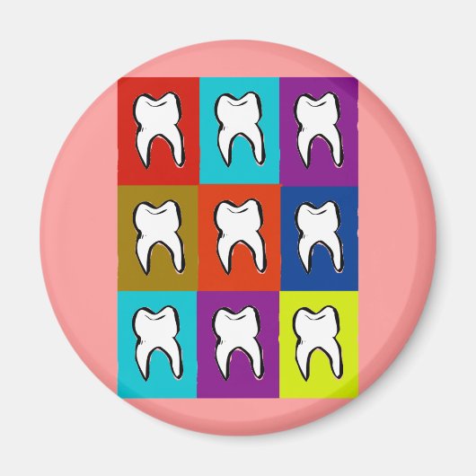 Dentist Popart Geschenke Magnet (Vorne)