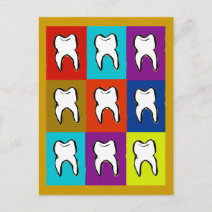 Dentist Popart Geschenke Postkarte