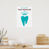 Dentist Poster Niedlich Tooth Crown Logo Blue (Küche)