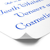 Dentist Poster Tooth Logo Blue Wirbel Diamond (Ecke)