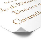 Dentist Poster Tooth Logo Gold Wirbel Diamond (Ecke)