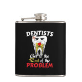 Dentist Root Canal - Tooth Cavity Pub Flachmann (Vorderseite)