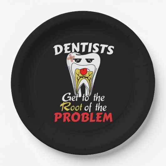 Dentist Root Canal - Tooth Cavity Pub Pappteller (Vorderseite)