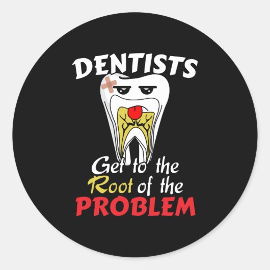 Dentist Root Canal - Tooth Cavity Pub Runder Aufkleber (Vorderseite)