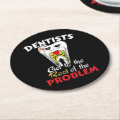 Dentist Root Canal - Tooth Cavity Pub Runder Pappuntersetzer (Angewinkelt)