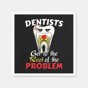 Dentist Root Canal - Tooth Cavity Pub Serviette
