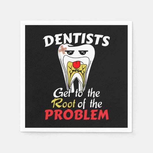 Dentist Root Canal - Tooth Cavity Pub Serviette (Vorderseite)