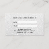 Dentist Rose Gold Glitzer Tooth Modernes Dental Terminkarte (Rückseite)