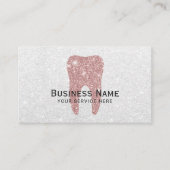Dentist Rose Gold Glitzer Tooth Modernes Dental Terminkarte (Vorderseite)