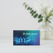 Dentist Shimmering Blue Teeth Smile Business Card Visitenkarte (Stehend Vorderseite)
