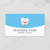 Dentist Smile Tooth Modernes Blue Dental Care Visitenkarte (Vorderseite)
