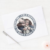 DENTIST-Spaß-Aufkleber Runder Aufkleber (Umschlag)