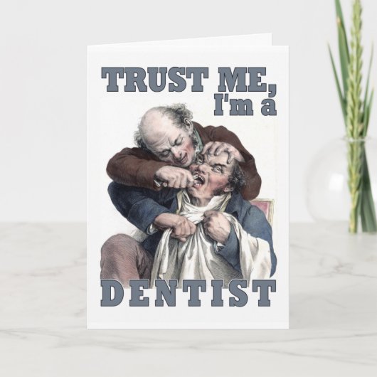 DENTIST Spaß Grußkarte Karte (Vorderseite)