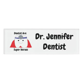 Dentist Super Heroes Tooth Custom Namenschild