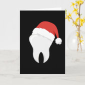 Dentist Teeth Christmas Hat Tooth-Geschenk Karte (Gelbe Blume)