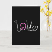 Dentist Teeth Dental LoveTooth Funny Gift Idee Karte (Gelbe Blume)