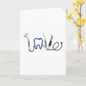 Dentist Teeth Dental LoveTooth Liebe Funny Gift Karte (Gelbe Blume)