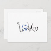 Dentist Teeth Dental LoveTooth Liebe Funny Gift Postkarte (Vorne/Hinten)